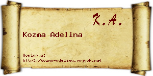 Kozma Adelina névjegykártya